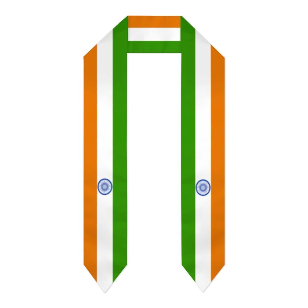 3343 Vintage India Indian Flag Graduation Stole Scarf Shawl Sash for Abroad
